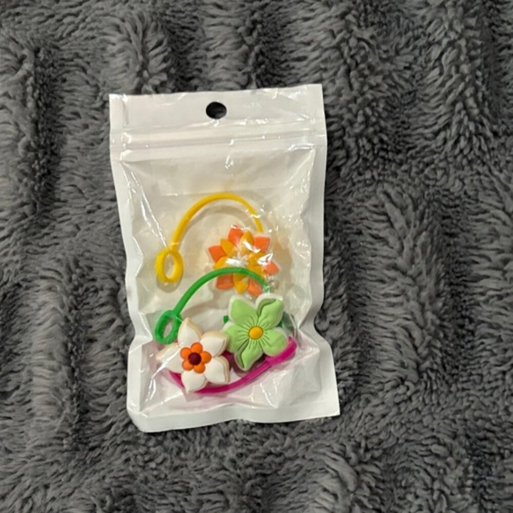 Colorful Flower Hair Ties for Kids